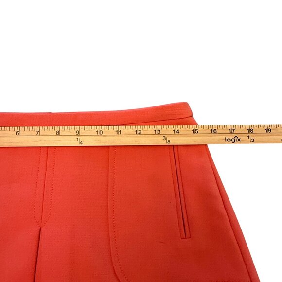 Maeve Womens Coral A-Line Mini Skirt W/ Front Pockets & Back Zip‎ Closure Size 6 - Picture 6 of 12